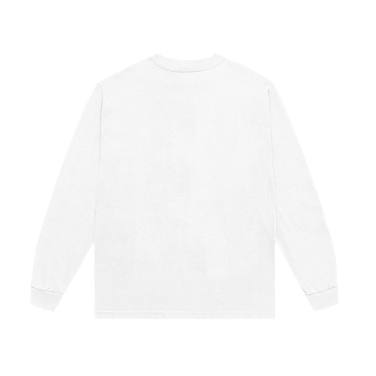 White long sleeve t shirt back view from Harry Styles official merch with clean minimalist design and no printed graphics