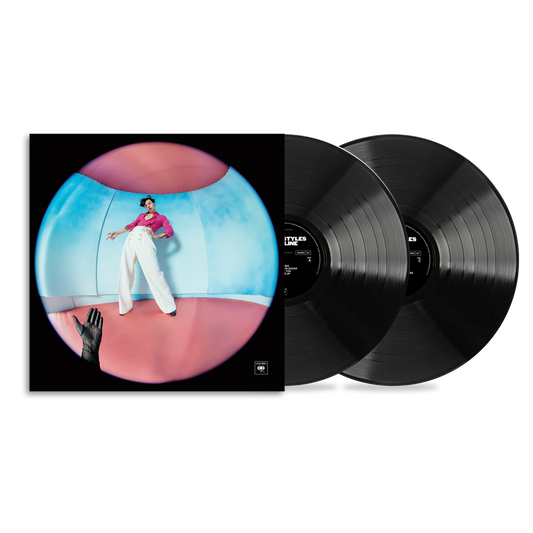 Black Fine Line double vinyl by Harry Styles with album sleeve artwork and two black LP records official merch