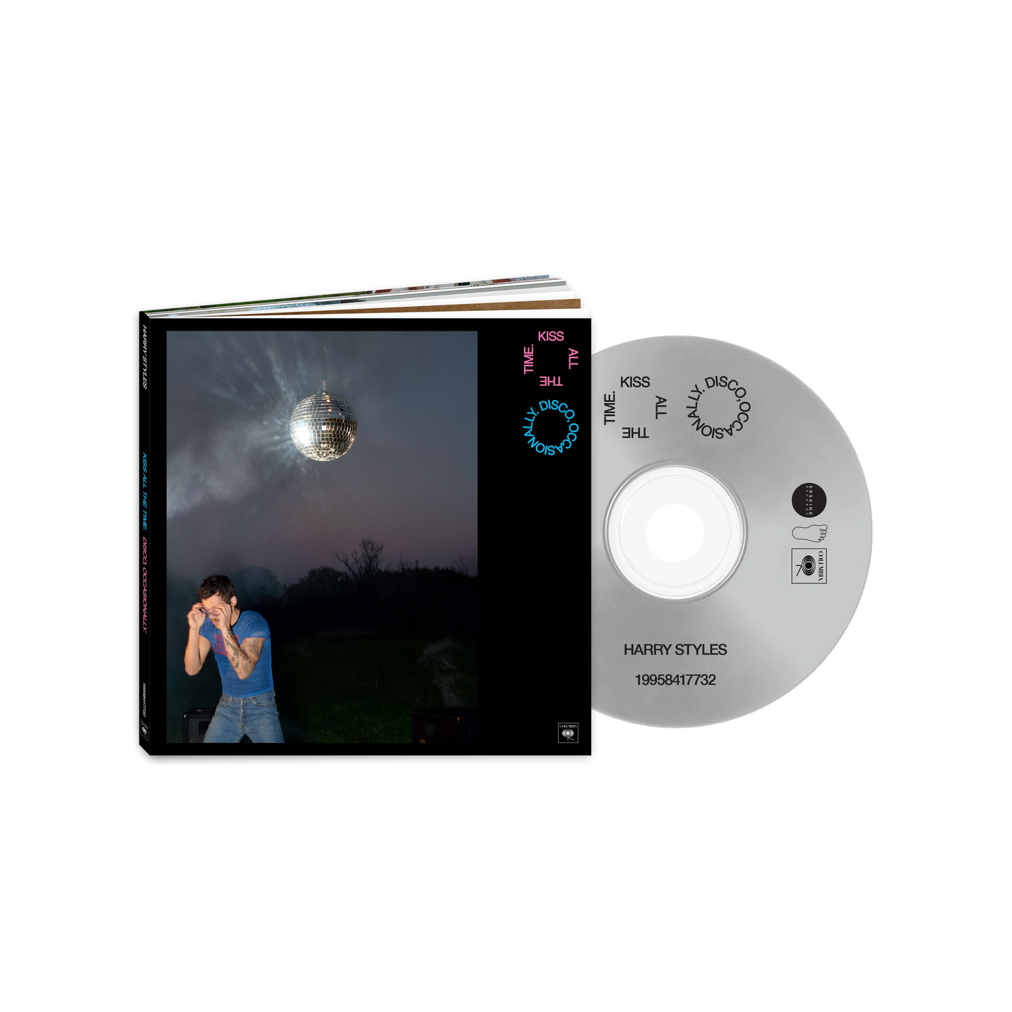 Limited edition Harry Styles Kiss All The Time Disco Occasionally Casebook CD featuring deluxe photo booklet, collectible packaging, exclusive artwork, and album compact disc