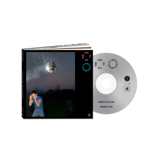 Limited edition Harry Styles Kiss All The Time Disco Occasionally Casebook CD featuring deluxe photo booklet, collectible packaging, exclusive artwork, and album compact disc